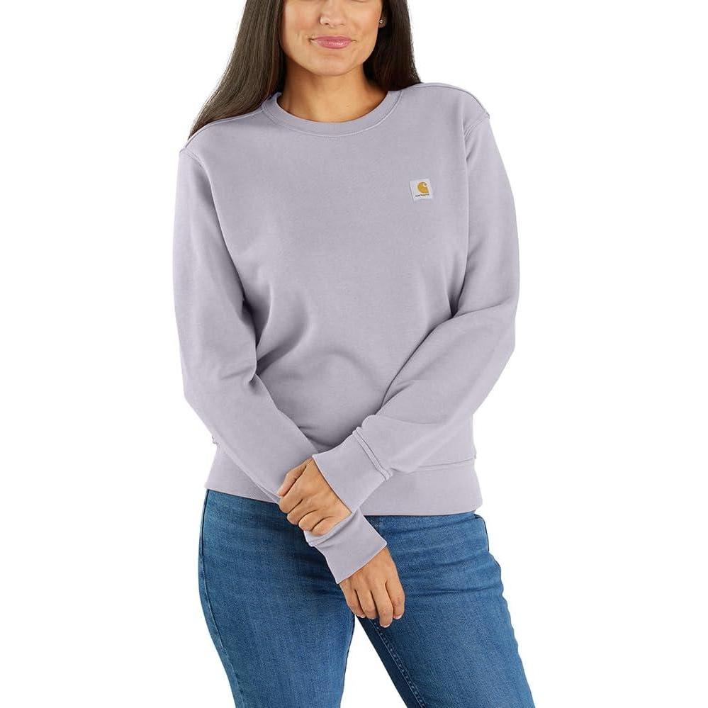 imageCarhartt Womens Relaxed Fit Midweight French Terry Crewneck SweatshirtLilac Haze