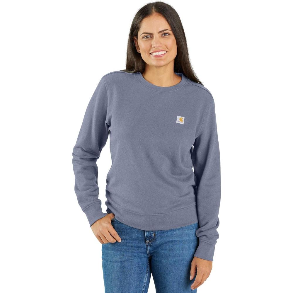 imageCarhartt Womens Relaxed Fit Midweight French Terry Crewneck SweatshirtWisteria