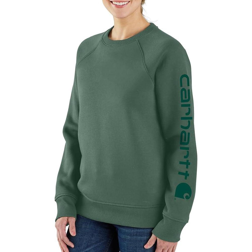 imageCarhartt Womens Relaxed Fit Midweight Graphic Crewneck SweatshirtFrosted Balsam