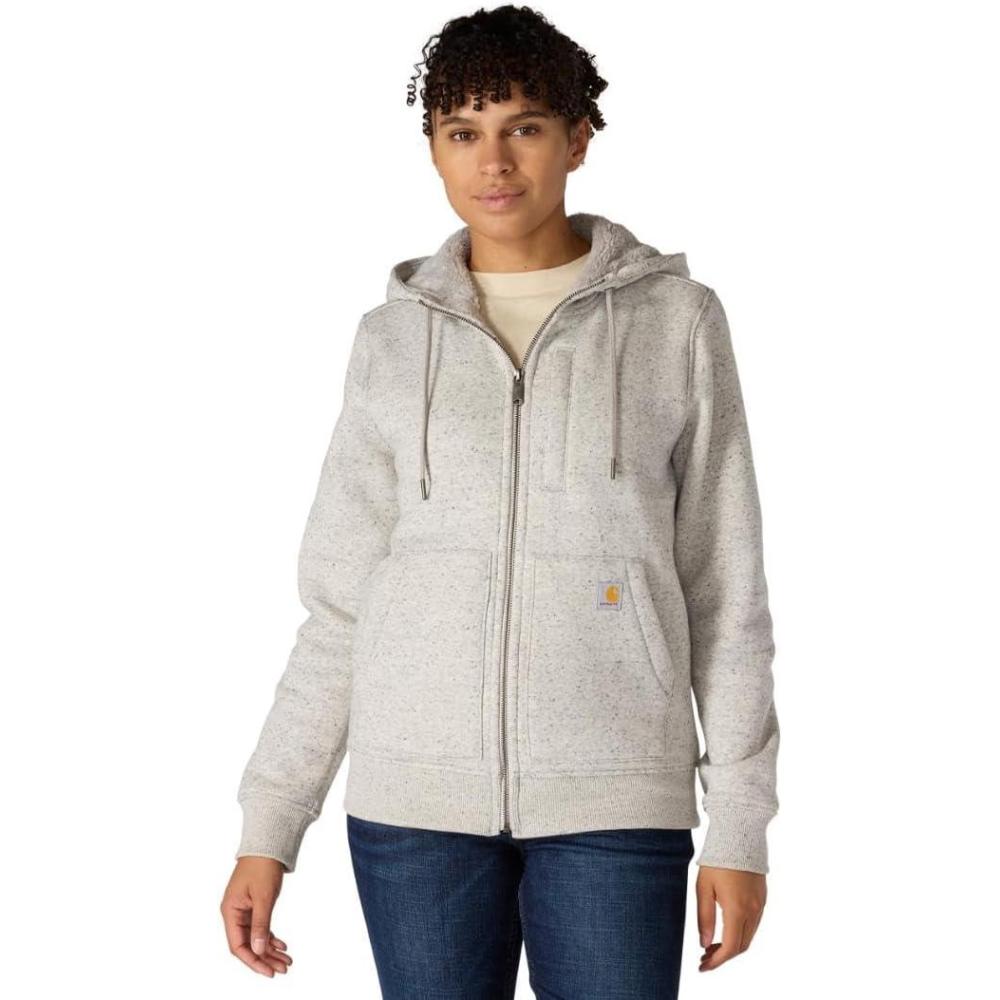 imageCarhartt Womens Relaxed Fit Midweight SherpaLined FullZip SweatshirtAsphalt Heather Nep