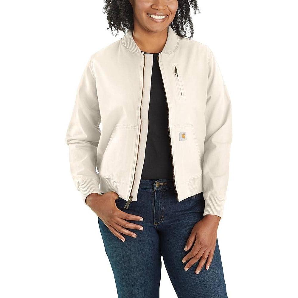 imageCarhartt Womens Rugged Flex Relaxed Fit Canvas JacketNatural