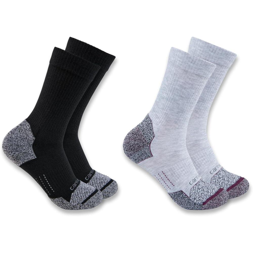 imageCarhartt Womens SC0812W Womens Force Lightweight Crew Sock 2PackAssorted