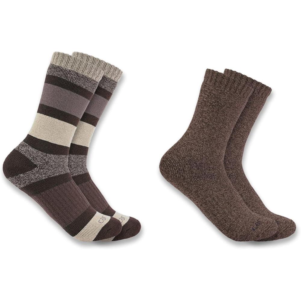 imageCarhartt Womens SC3152W Womens Heavyweight Crew Sock 2PackAssorted 1