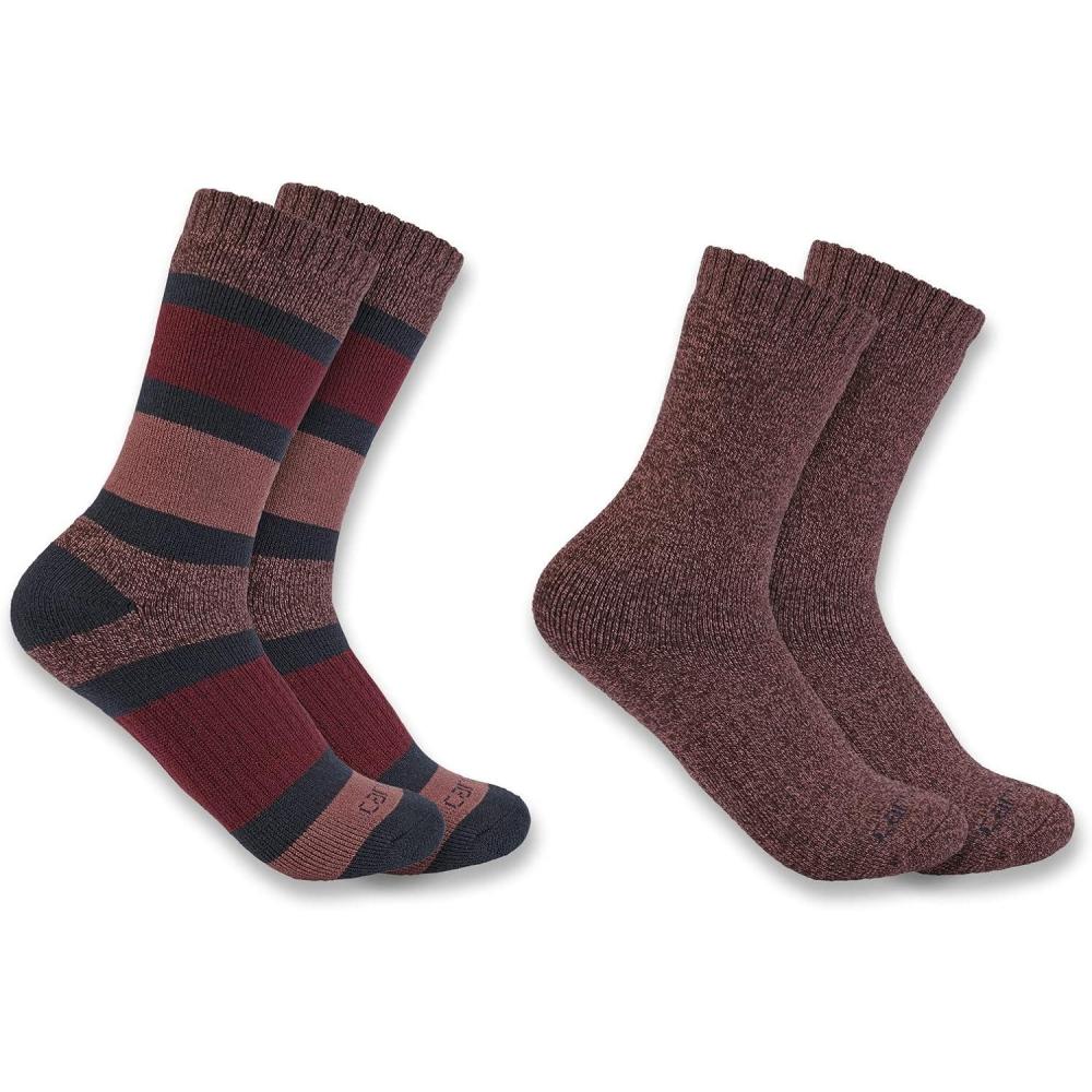 imageCarhartt Womens SC3152W Womens Heavyweight Crew Sock 2PackAssorted 2