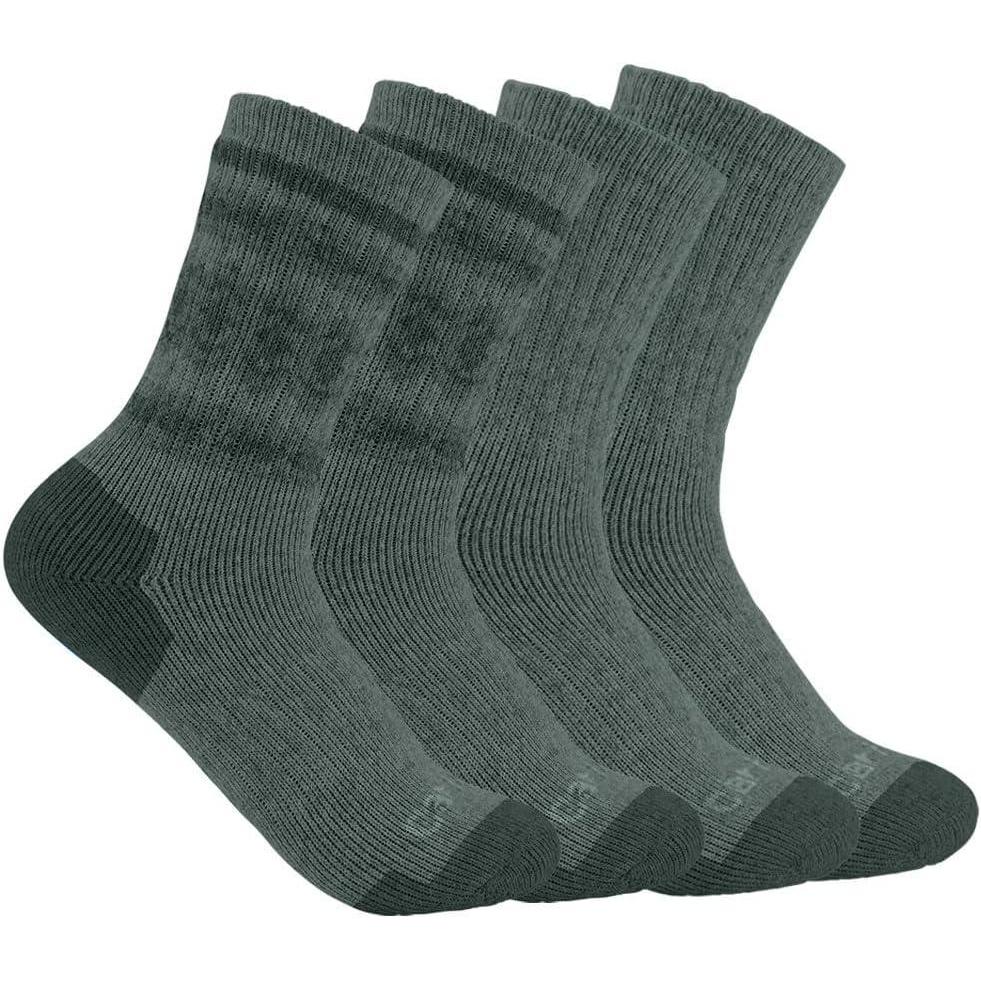 imageCarhartt Womens SC5544W Womens Heavyweight SyntheticWool Blend Crew Sock 4PAssorted 2 Musk Green