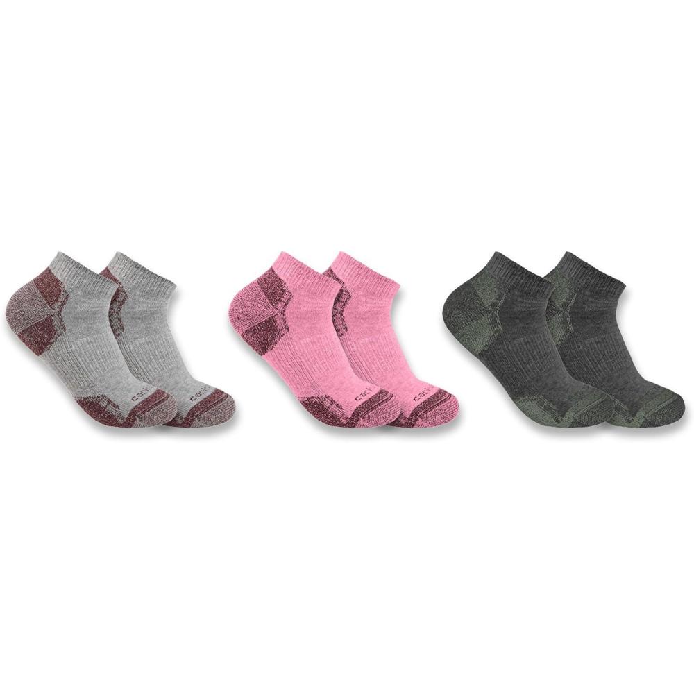imageCarhartt Womens SL2623W Womens Midweight Cotton Blend Low Cut Sock 3PackAssorted 2