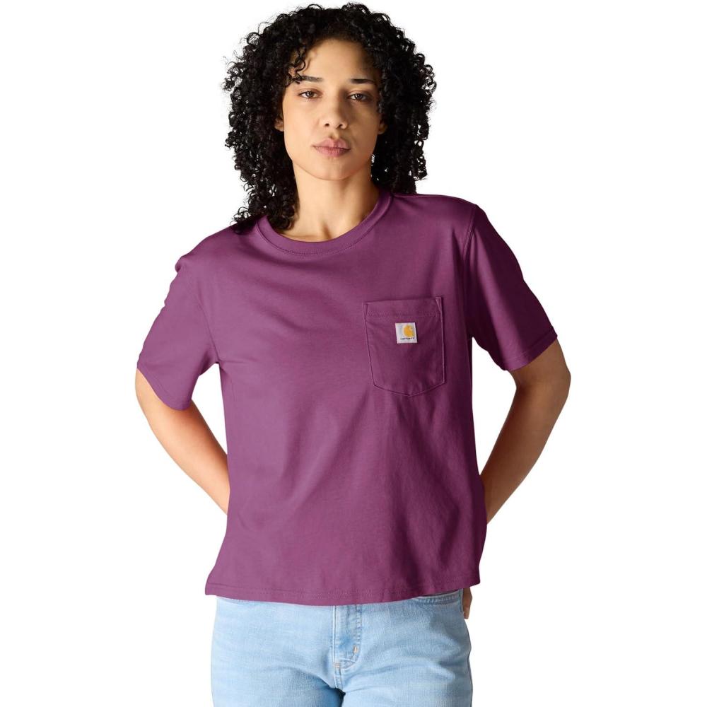 imageCarhartt Womens Tencel Fiber Series Loose Fit ShortSleeve Pocket TShirt Also Available in Plus SizesGooseberry