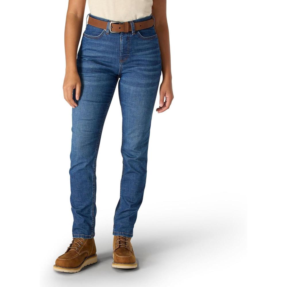 imageCarhartt Womens The Mason High Rise Slim JeansPerformance Fit Stretch DenimGrotto