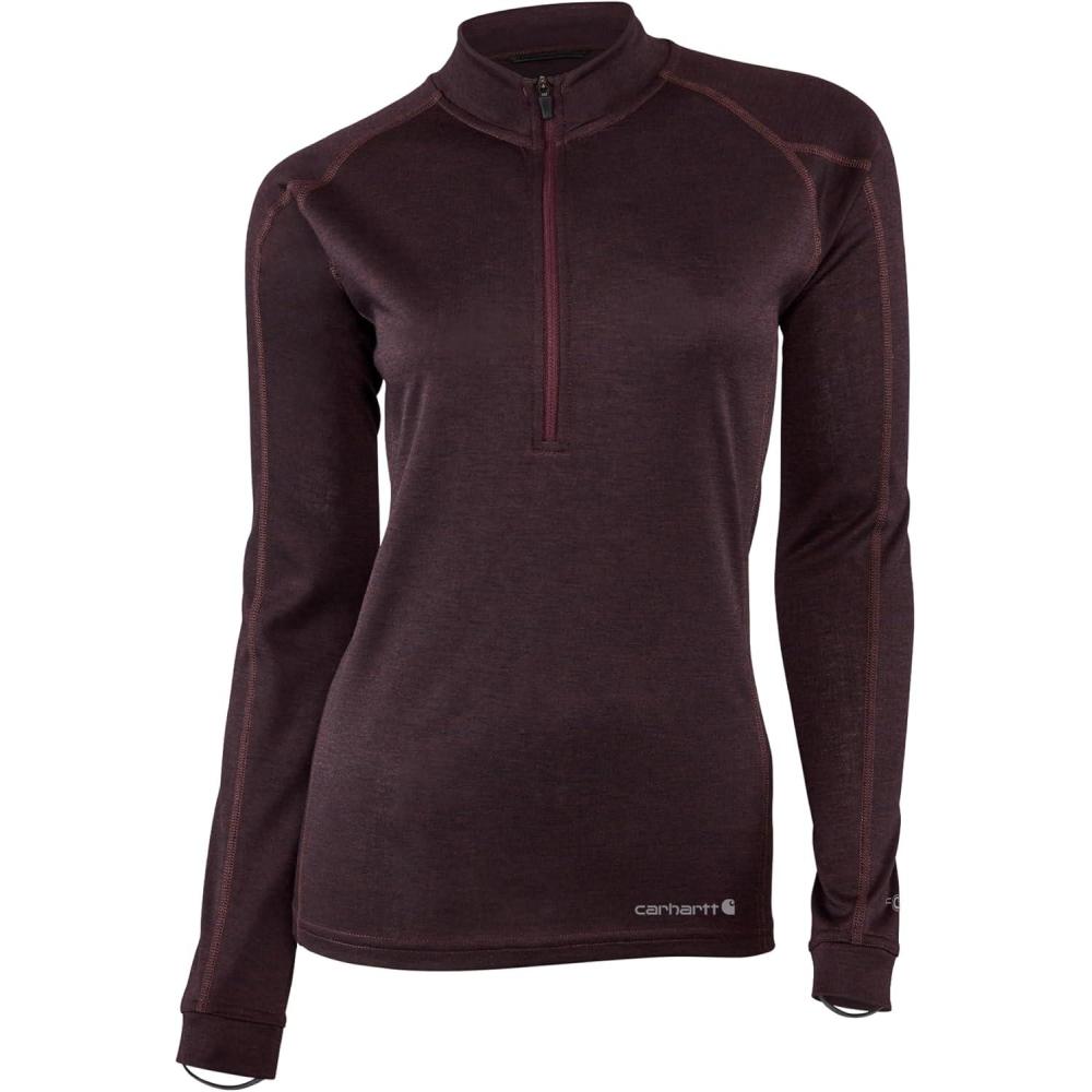 imageCarhartt Womens WBL133 Womens Base Force Heavyweight PolyWool QuartBlackberry Heather