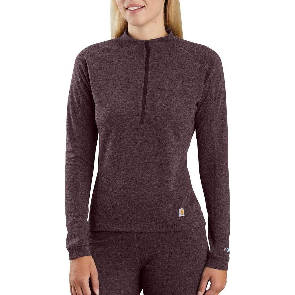 imageCarhartt Womens WBL133 Womens Base Force Heavyweight PolyWool QuartDeep Wine Heather