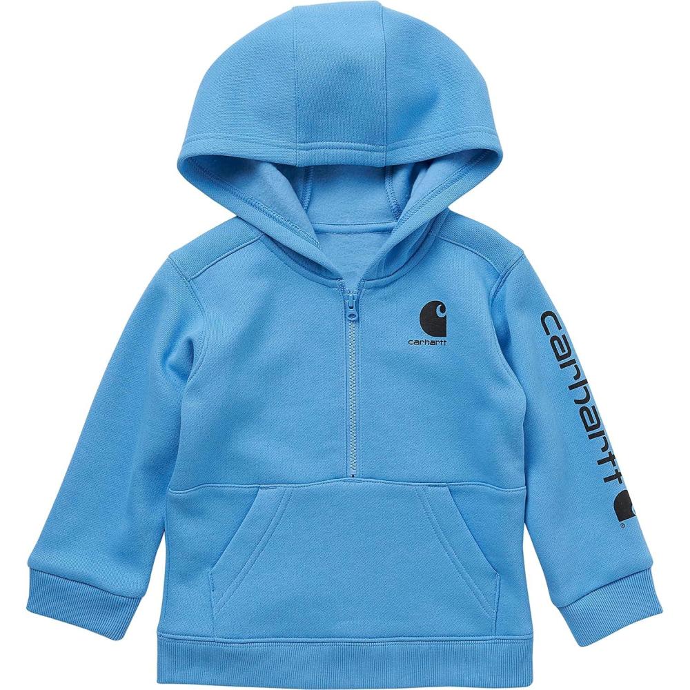 imageCarhartt babyboys Longsleeve Halfzip Hooded SweatshirtAzure Blue