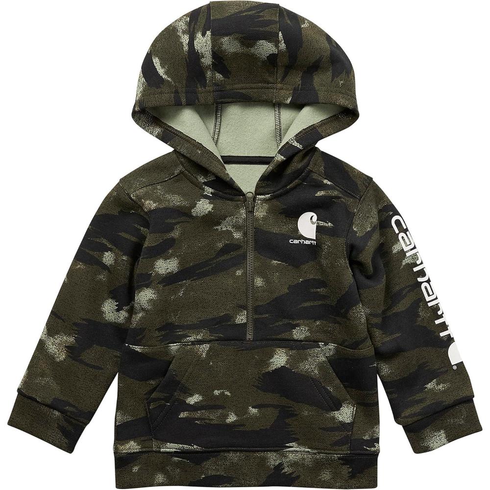 imageCarhartt babyboys Longsleeve Halfzip Hooded SweatshirtBlind Fatigue Camo