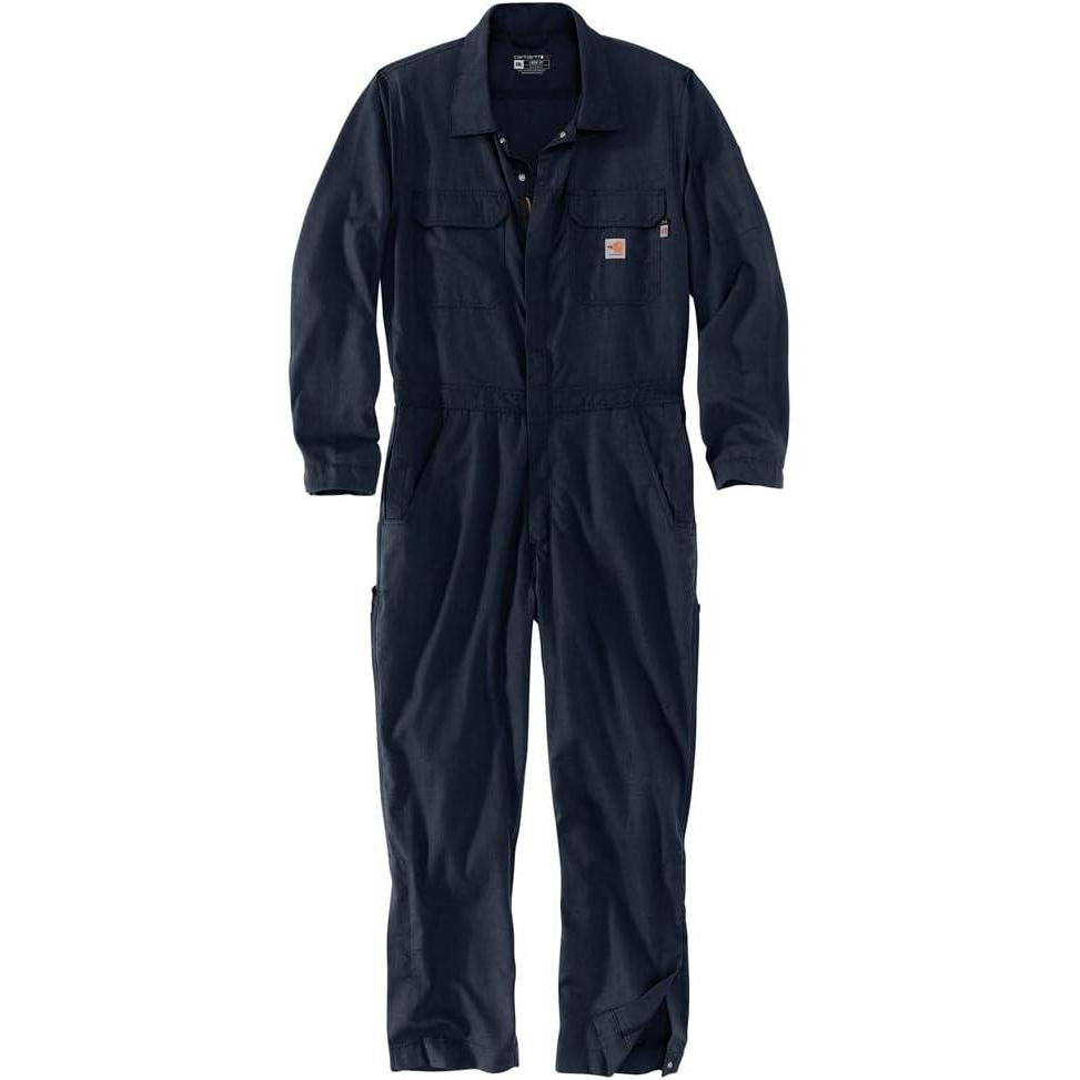 imageCarhartt mens Flame Resistant Force Loose Fit Lightweight CoverallNavy