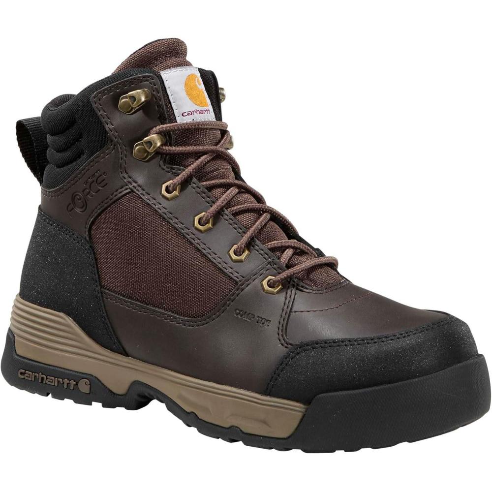 imageCarhartt mens Force Hd 6quot Comp Toe Work Boot Fx6305mDark Brown