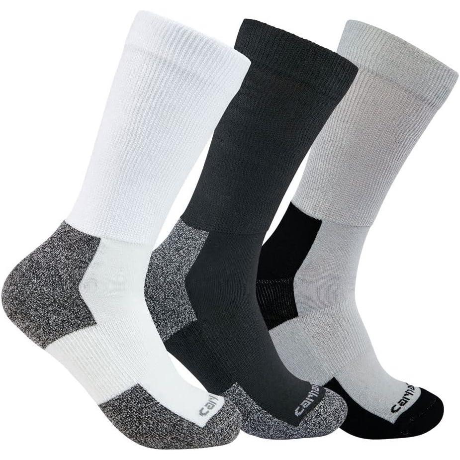 imageCarhartt mens Lightweight Stretch Top Crew Sock 3 PackAssorted