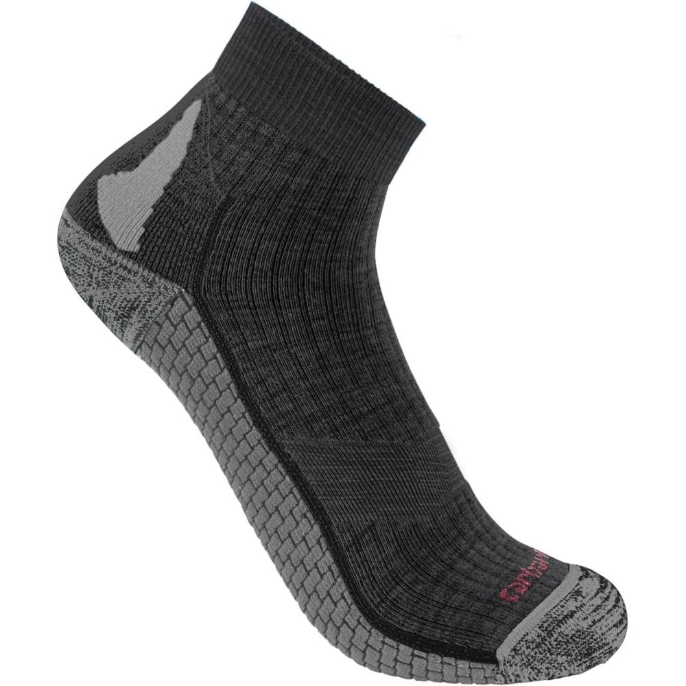 imageCarhartt womens Force Grid Midweight Syntheticmerino Wool Blend Quarter SockCarbon Heather