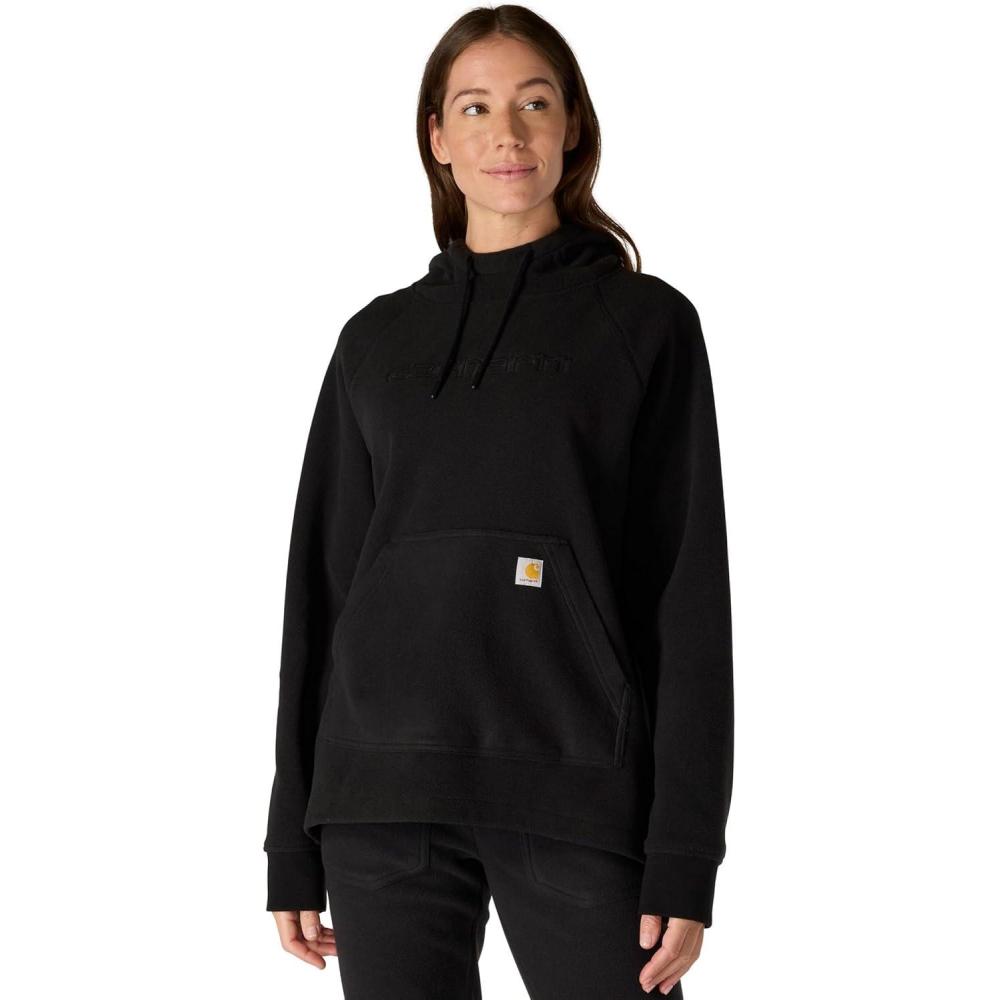 imageCarhartt womens Force Oversizedfit Fleece Hooded SweatshirtBlack