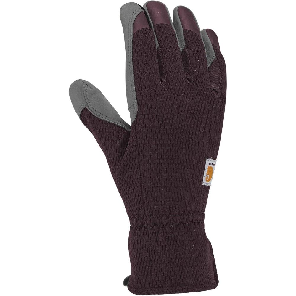 imageCarhartt womens High Dexterity Padded Palm Touch Sensitive Long Cuff GloveBlackberry Grey