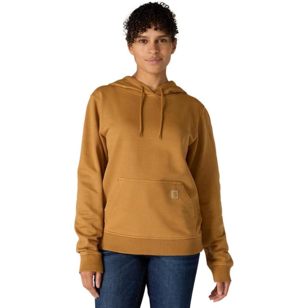 imageCarhartt womens Relaxed Fit Midweight Garment Dye French Terry Hooded SweatshirtCarhartt Brown