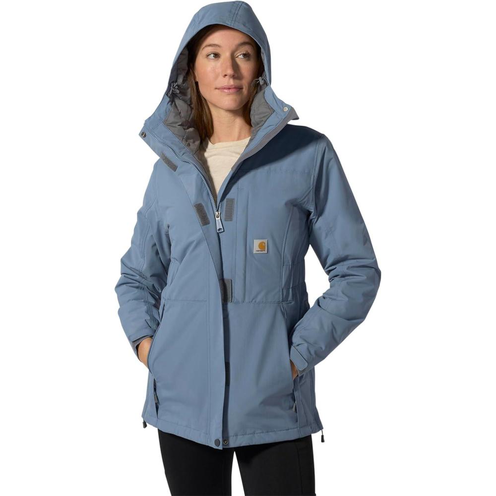 imageCarhartt womens Storm Defender Insulated CoatLight Faded Navy