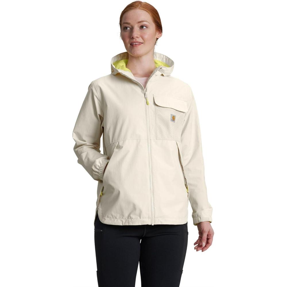 imageCarhartt womens Storm Defender Loose Fit Lightweight Hooded Packable JacketChalk