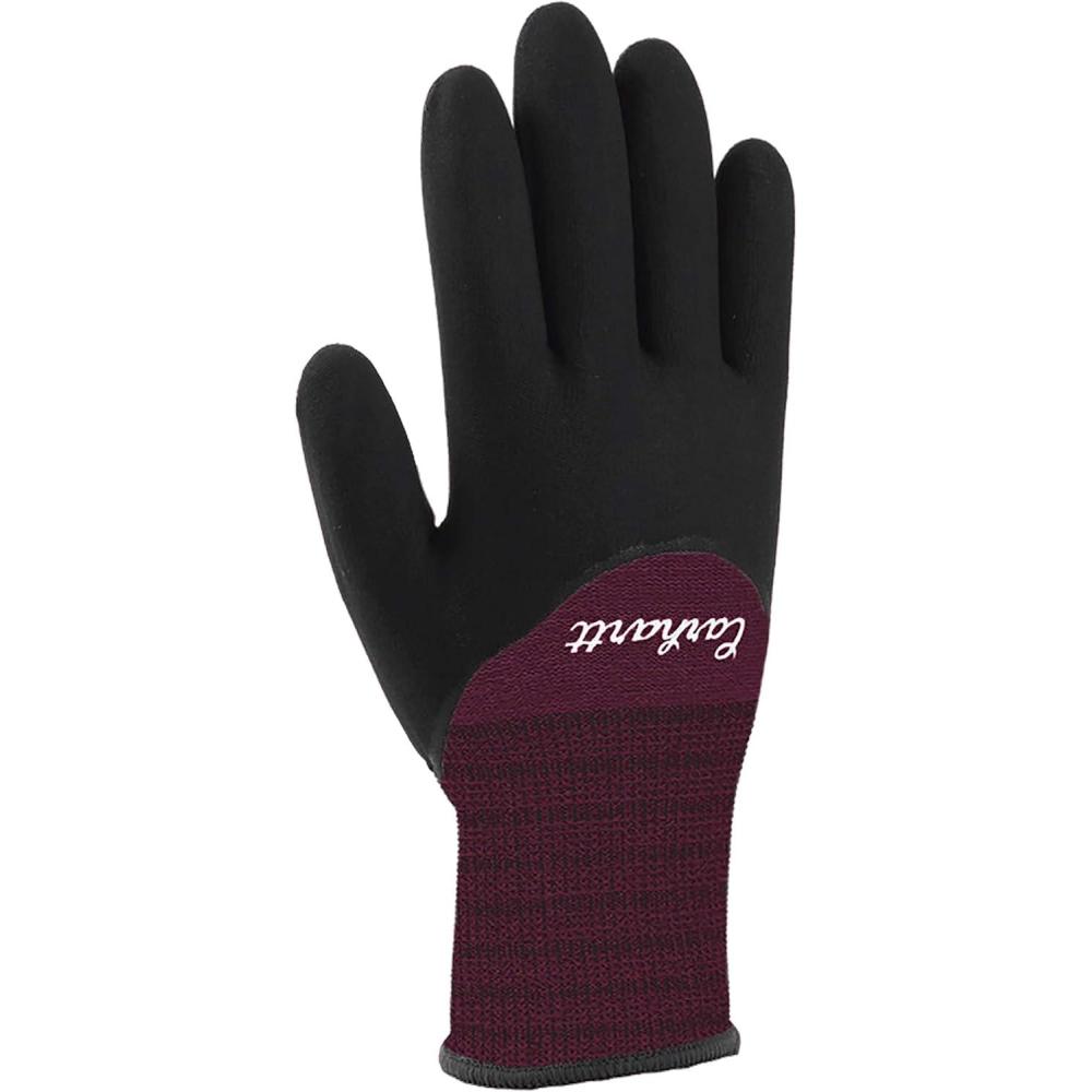 imageCarhartt womens Thermallined Full Coverage Nitrile Glove Style Gn0700wDeep Wine