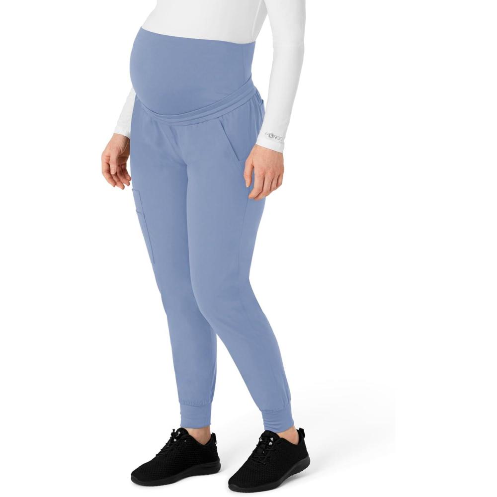 imageForce Essentials Womens Maternity Jogger Scrub PantCeil Blue