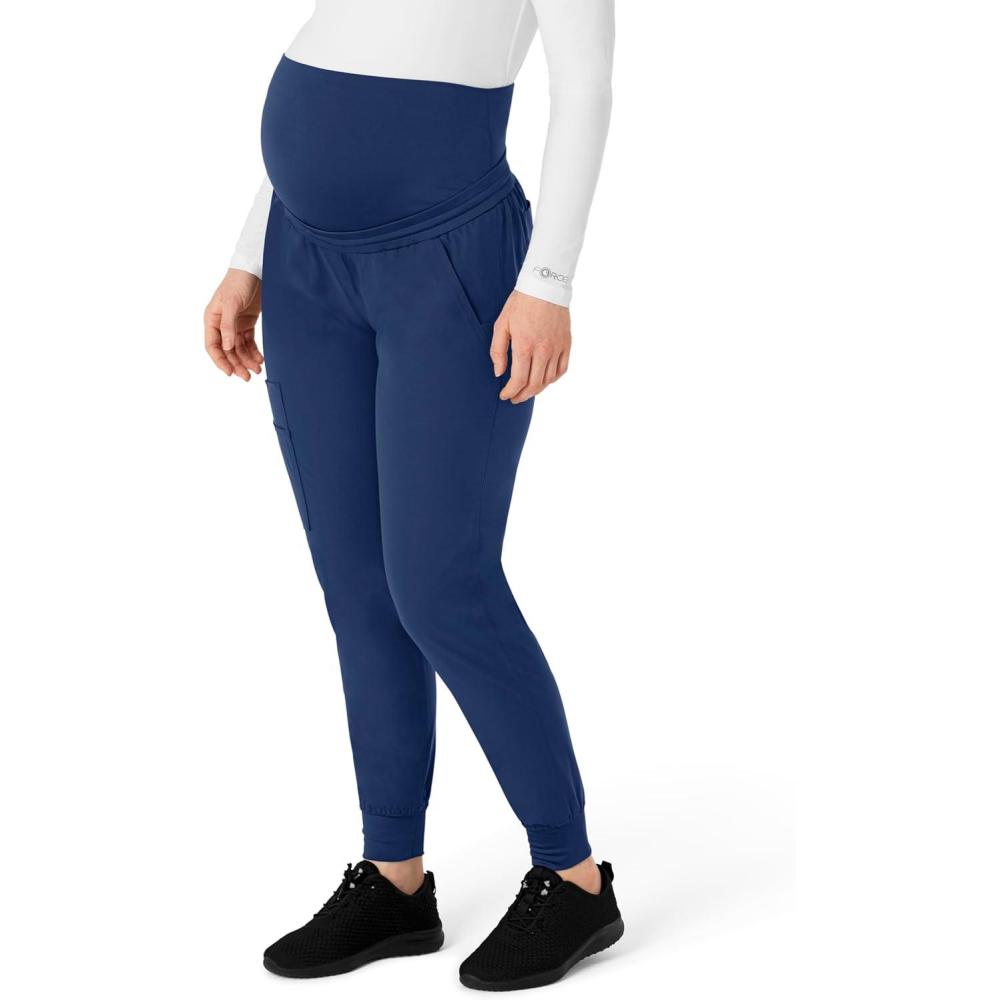imageForce Essentials Womens Maternity Jogger Scrub PantNavy