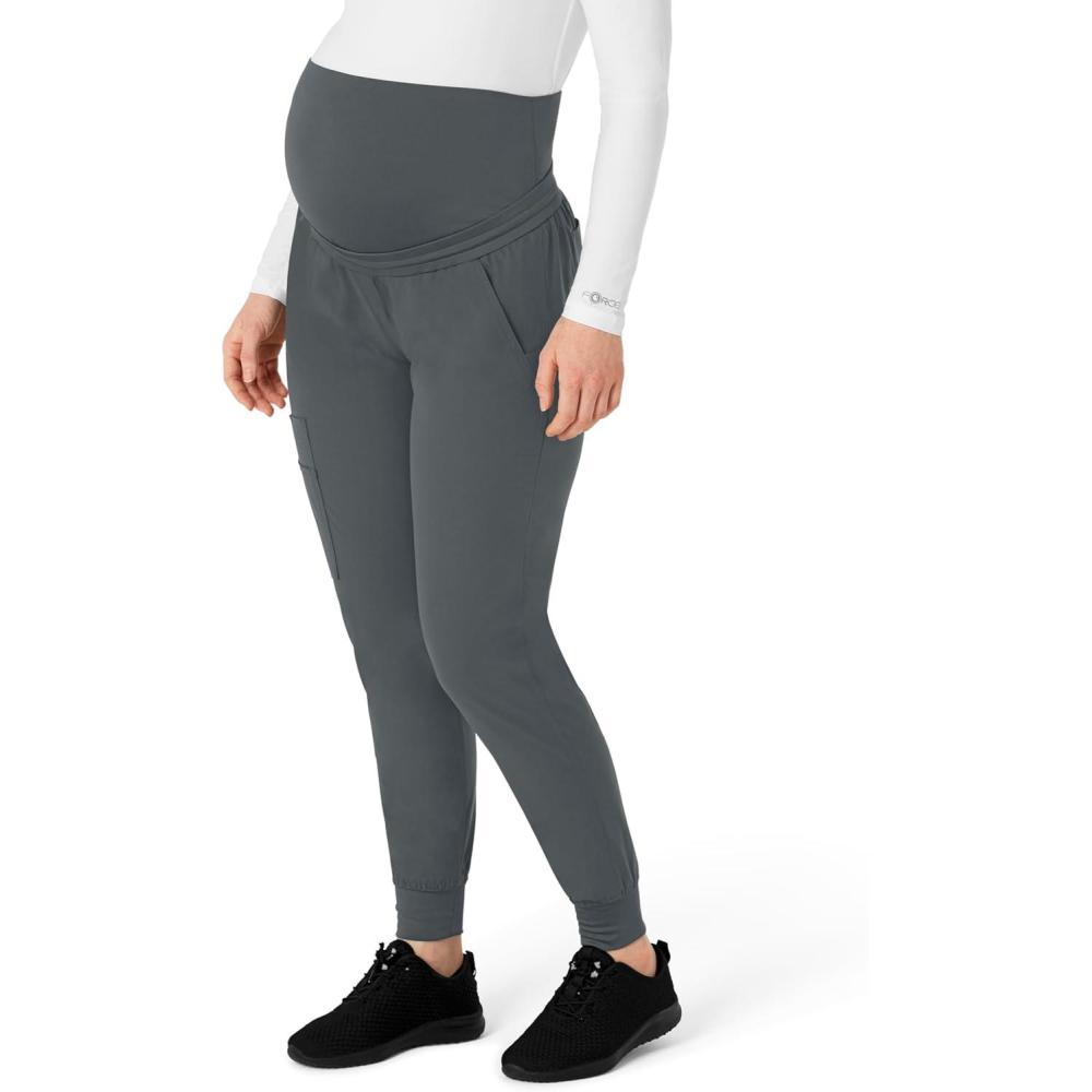 imageForce Essentials Womens Maternity Jogger Scrub PantPewter