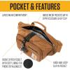 Carhartt Adjustable Waist Pack, Durable, Water Resistant Hip Pack(Essential Waist Pack (Mink))