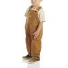 Carhartt Baby Boys’ Washed Canvas Flannel Lined Bib Overall(Carhartt Brown)
