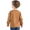 Carhartt Boys’ Long-Sleeve Logo Sleeve Pocket T-Shirt(Carhartt Brown)