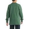 Carhartt Boys’ Long-Sleeve Logo Sleeve Pocket T-Shirt(Cilantro)