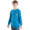 Carhartt Boys’ Long-Sleeve Logo Sleeve Pocket T-Shirt(Deep Water)