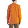 Carhartt Boys’ Long-Sleeve Logo Sleeve Pocket T-Shirt(Exotic Orange)