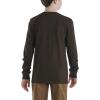 Carhartt Boys’ Long-Sleeve Logo Sleeve Pocket T-Shirt(Mustang Brown)