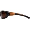Carhartt CHB218DCC Carbondale SAFETY Glasses, Black/Tan Frame, Sandstone Bronze Lens