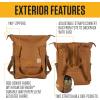 Carhartt Classic Convertible Backpack Tote, Durable Water Repellent Material W/ 17″ Laptop Sleeve, Carhartt Brown(Port)