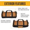 Carhartt Classic Round Duffel with Utility Pouch, Heavy-Duty, Water-Resistant Packable Gear Bag for Jobsite, Gym, and Travel(Early Fog)