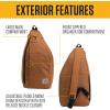 Carhartt Durable Sling Bag, Crossbody Backpack with Side Release Buckle, Tablet Sleeve and Adjustable Strap, Gravel(Crossbody Backpack (Port))
