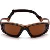 Carhartt Gear CHB1020DTMP Toccoa™ Gray Anti-Fog Lens – One Size Fits All – Black/Tan(Sandstone Bronze H2max Anti-fog Lens/ Black-tan Frame)