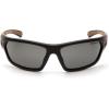 Carhartt Gear CHB291 Carbondale Antique Mirror Polarized Lens – One Size Fits All – Black(Antique Mirror Polarized Lens/ Black/Tan Frame)