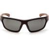 Carhartt Gear CHB291 Carbondale Antique Mirror Polarized Lens – One Size Fits All – Black(Gray Polarized Lens/ Black/Tan Frame)