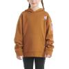 Carhartt Girls’ Hooded Pullover Sweatshirt(Brown)