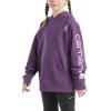 Carhartt Girls’ Hooded Pullover Sweatshirt(Majesty Heather Purple)