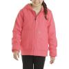 Carhartt Girls Zip Front Flannel Quilt Lined Hooded Active Jac(Pink Lemonade)