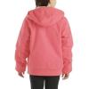 Carhartt Girls Zip Front Flannel Quilt Lined Hooded Active Jac(Pink Lemonade)