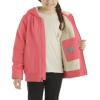 Carhartt Girls Zip Front Flannel Quilt Lined Hooded Active Jac(Pink Lemonade)