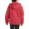 Carhartt Girls Zip Front Flannel Quilt Lined Hooded Active Jac(Raspberry)
