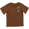 Carhartt Kid’s CA6509 Short-Sleeve Tool Pocket T-Shirt – Boys(Brown)